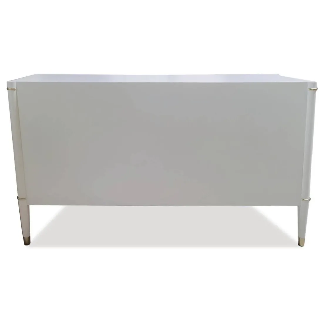 Meuble TV élégant 4 tiroirs Beige clair et Or