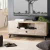 Meuble Tv MANDY Scandi 2 Portes 1 Tiroir 1 Niche