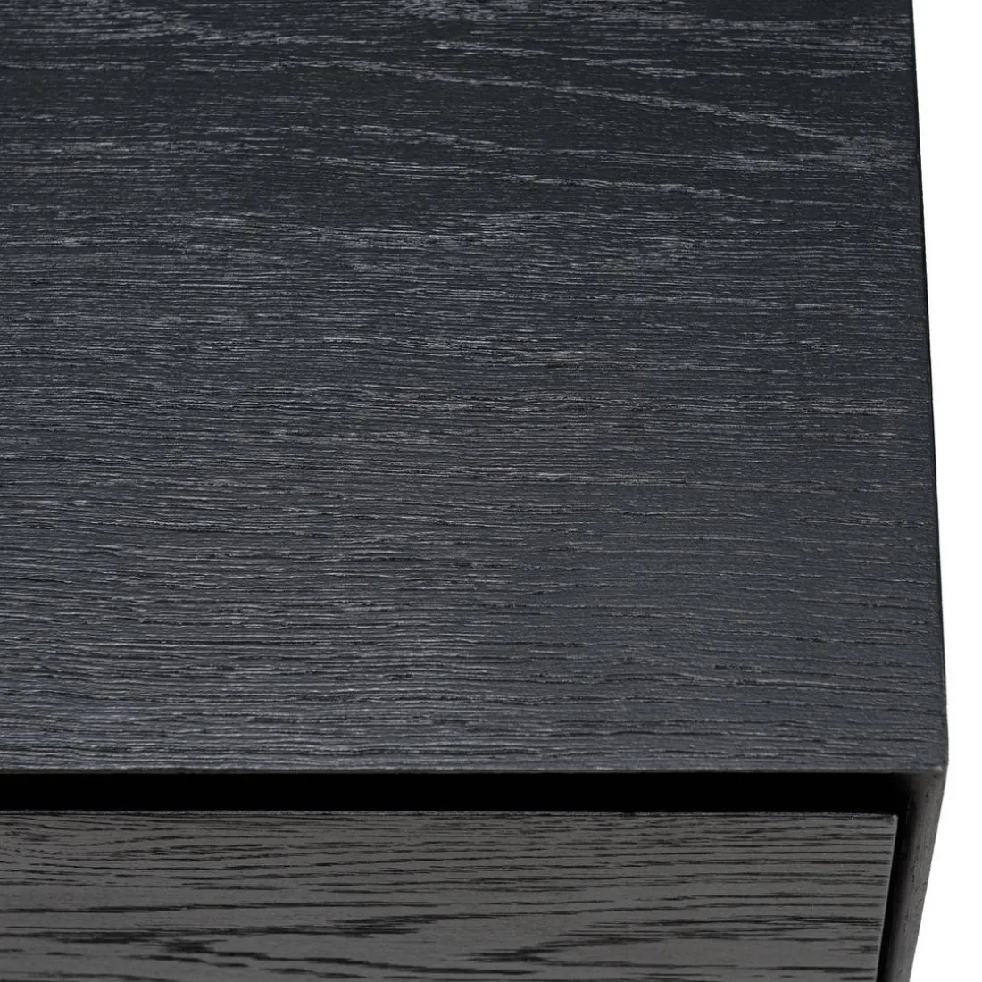 Meuble TV noir 1 porte 2 tiroirs pieds métal noir MAXENDRE