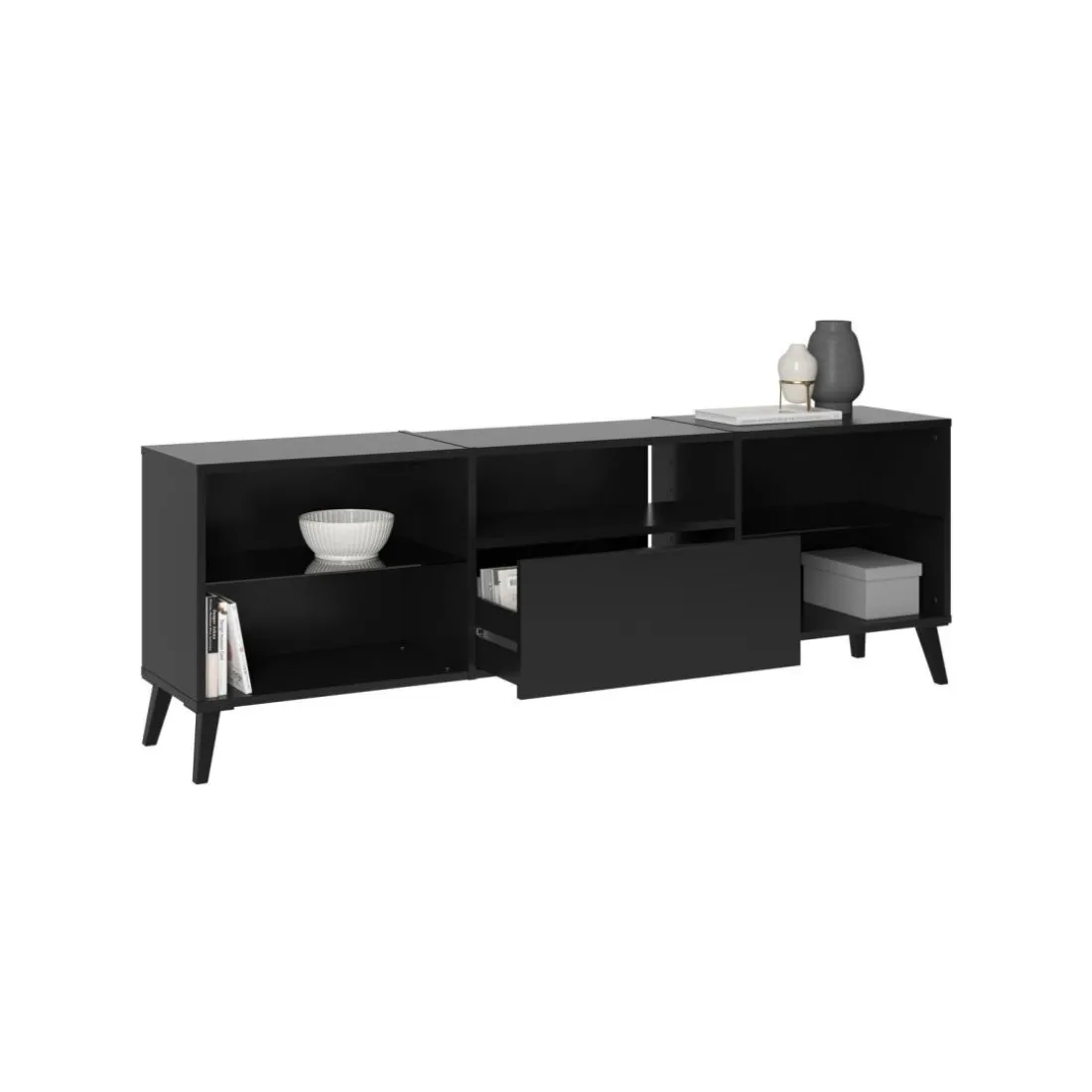 Meubles TV/Hifi Lowboard Dark 4 anthracite