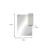 Miroir Led Villarica avec Colonne Integrée laqué blanc brillant