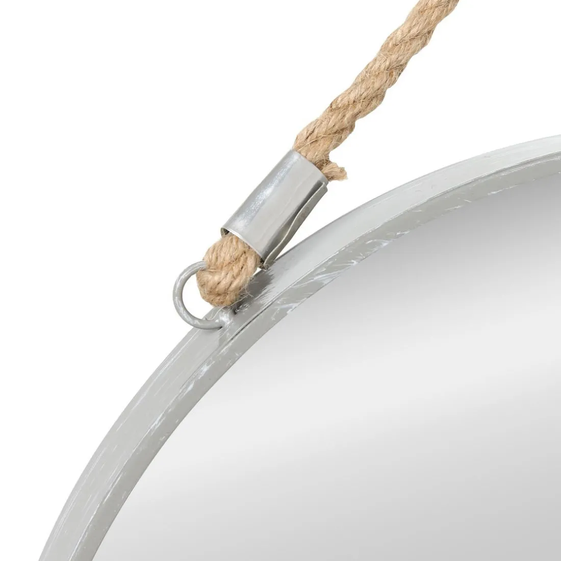 Miroir métal rond corde D37