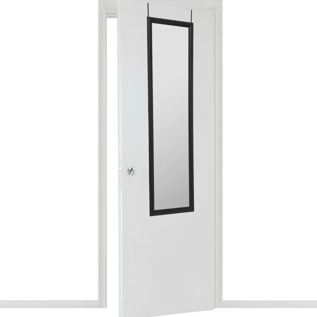 Miroir Porte Plastique 35 x 125 cm Paco noir