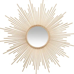 Miroir soleil tube doré D99