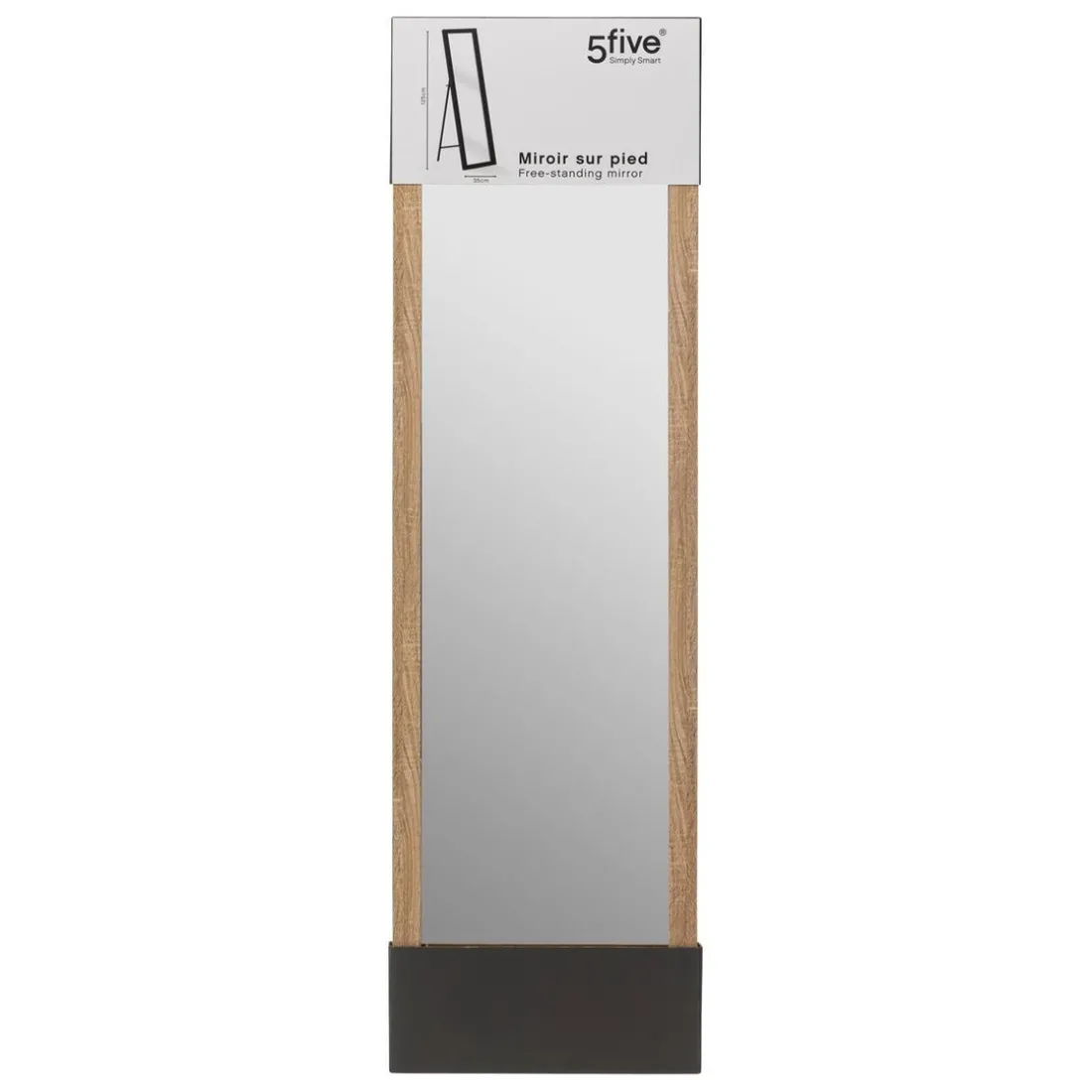 Miroir sur pied 35X125 bois