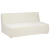 Module 2 places en bouclette blanc ivoire