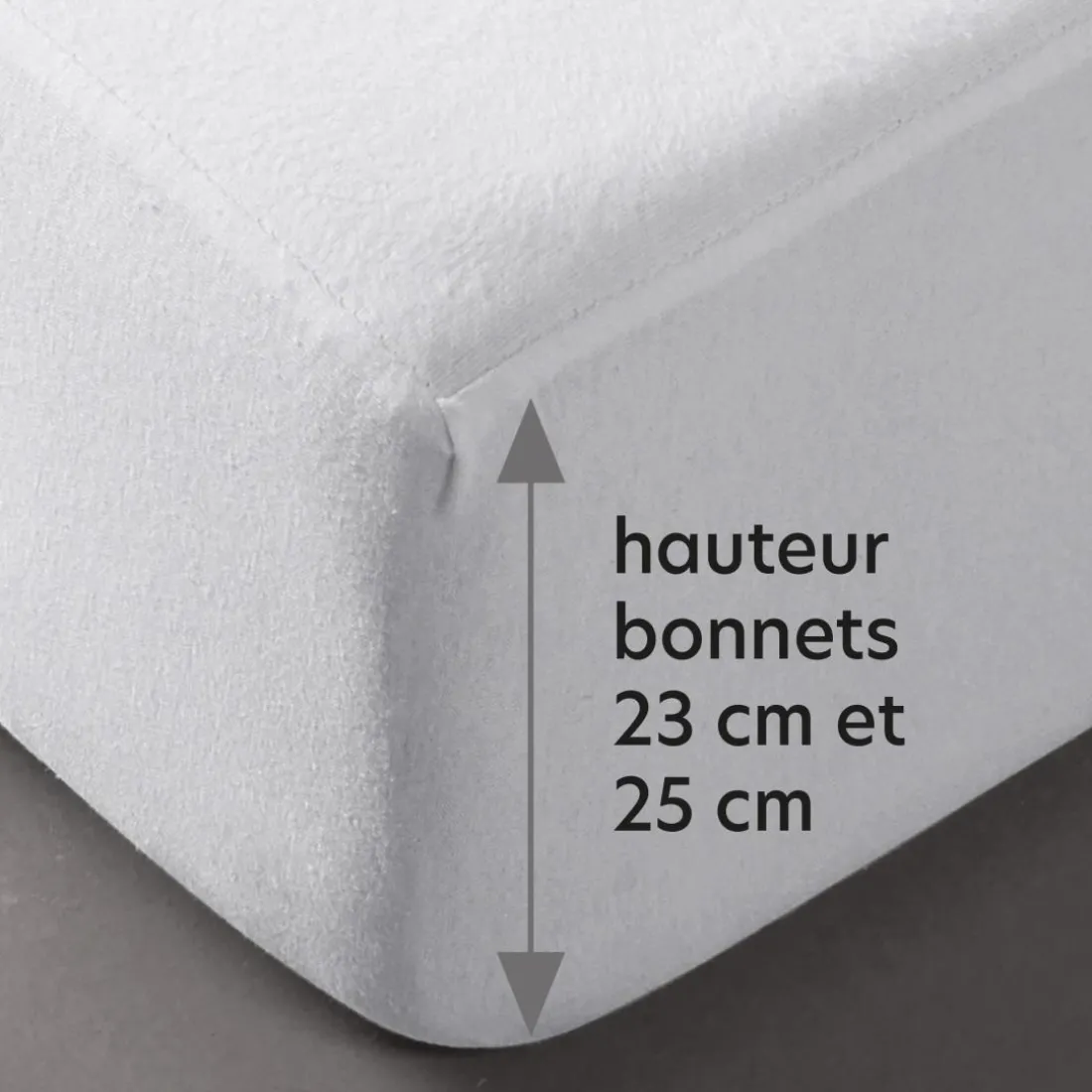 Molleton protege matelas blanc