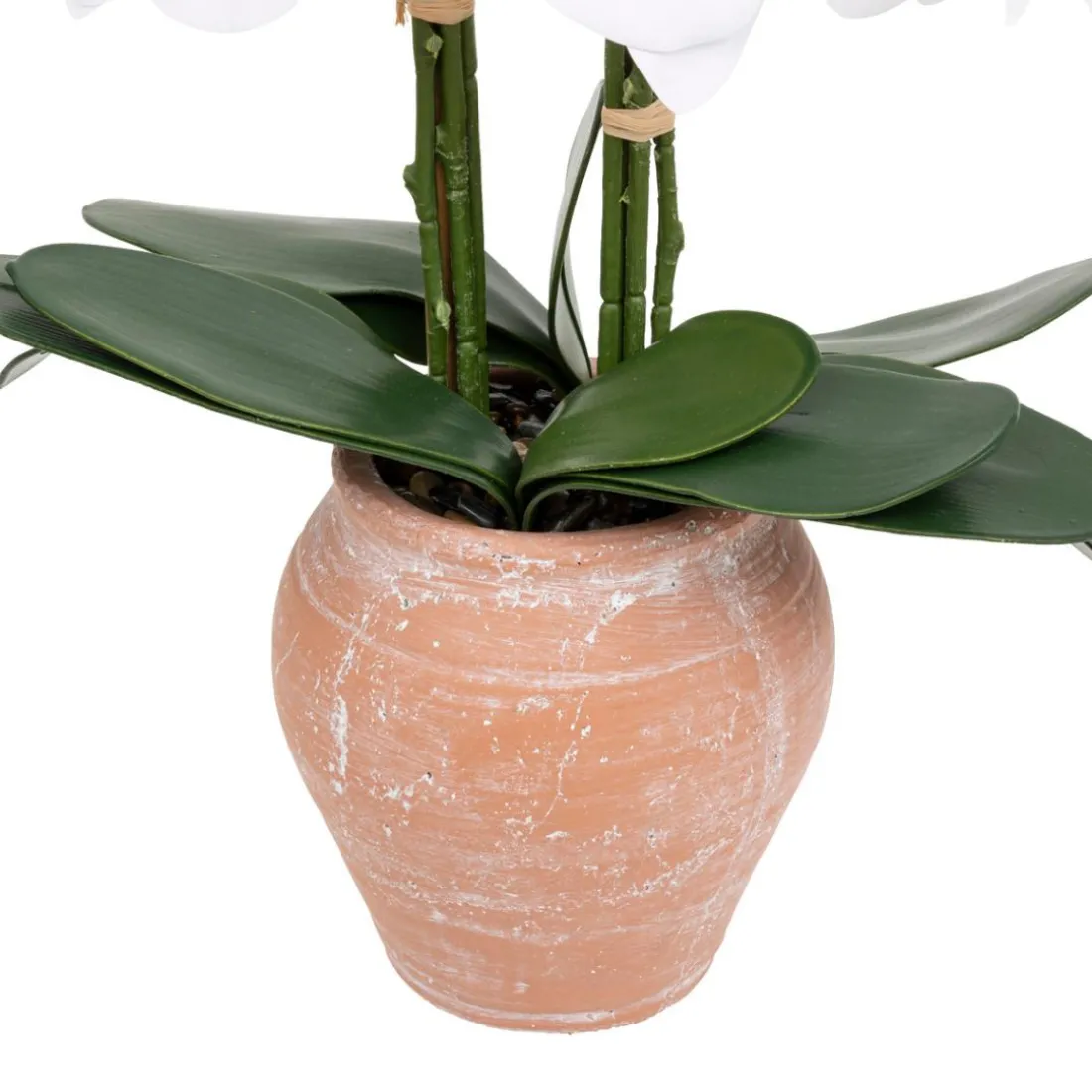 Orchidée artificielle avec pot en céramique