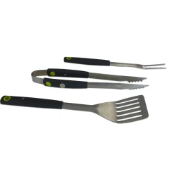 Pack Barbecue gaz FIDGI 3 Brûleurs avec desserte et évier avec Housse et Coffret 3 pièces aimantés