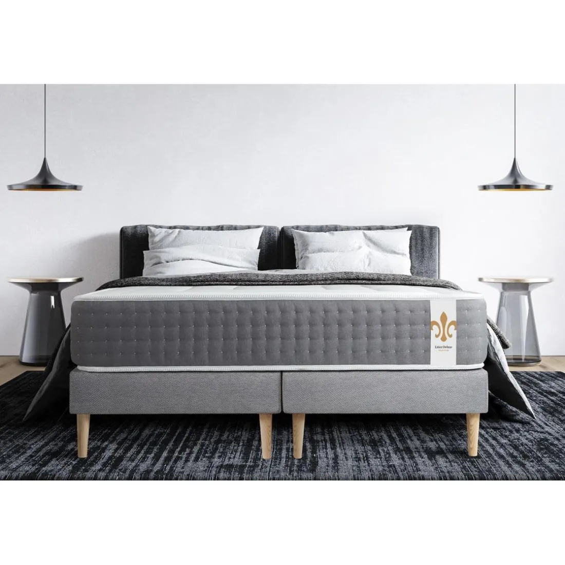 Pack Le Vingt-Six double sommiers Gris