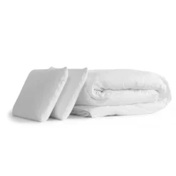 Pack matelas ENERGY double sommiers blanc Couette 2 oreillers