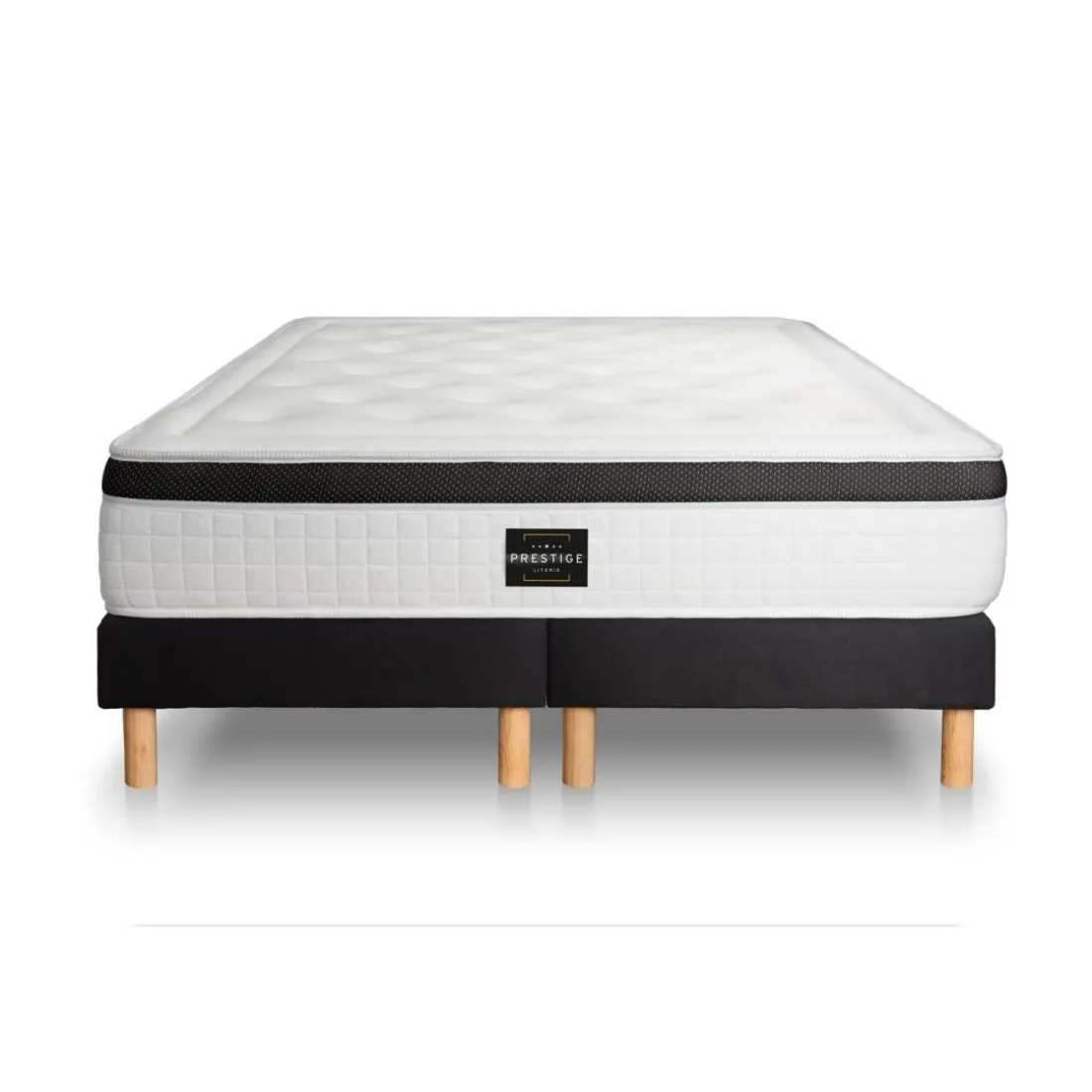 Pack Privilège Memoire de forme 5 zones double sommier noir