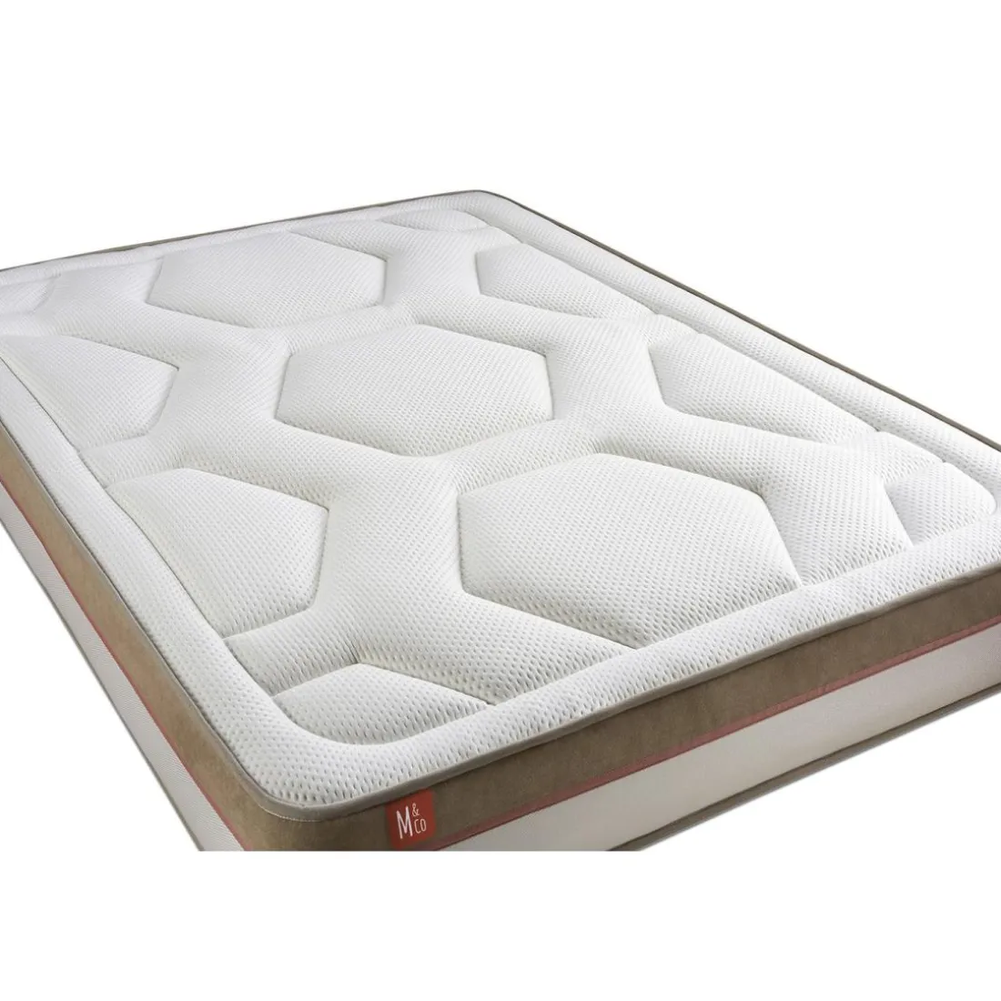 Pack prêt a dormir matelas LE COSY Memoire de forme sommier kit Blanc, 2 oreillers, couette