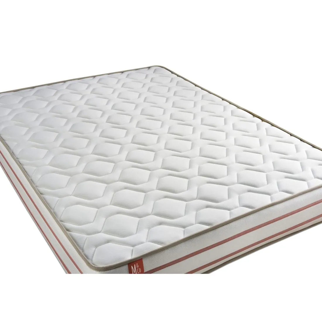 Pack prêt a dormir matelas LE DOUX Memoire de forme double sommiers Beige 2 oreillers couette