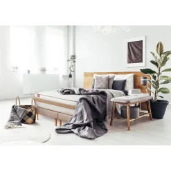 Pack prêt a dormir matelas LE RAFFINÉ Ressorts ensaches Memoire de forme BioVisco double sommiers Beige