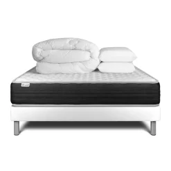 Pack prêt a dormir VITALMEMO ONE sommier Kit blanc