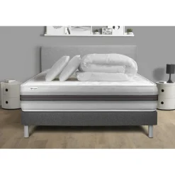Pack prêt a dormir VITALMEMO BACK sommier Kit gris