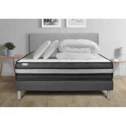 Pack prêt a dormir VITALPOWER ZEN sommier Kit gris