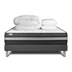 Pack prêt a dormir VITALPOWER ZEN sommier Kit gris
