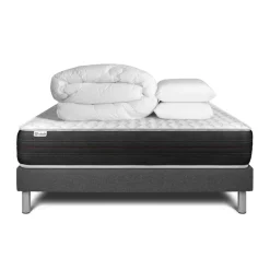 Pack prêt a dormir VITALSPRING sommier Kit gris