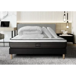 Pack Suite Ressorts ensaches, memoire de forme 5 zones sommier noir