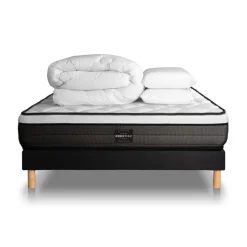 Pack Suite Ressorts ensaches, memoire de forme 5 zones sommier noir