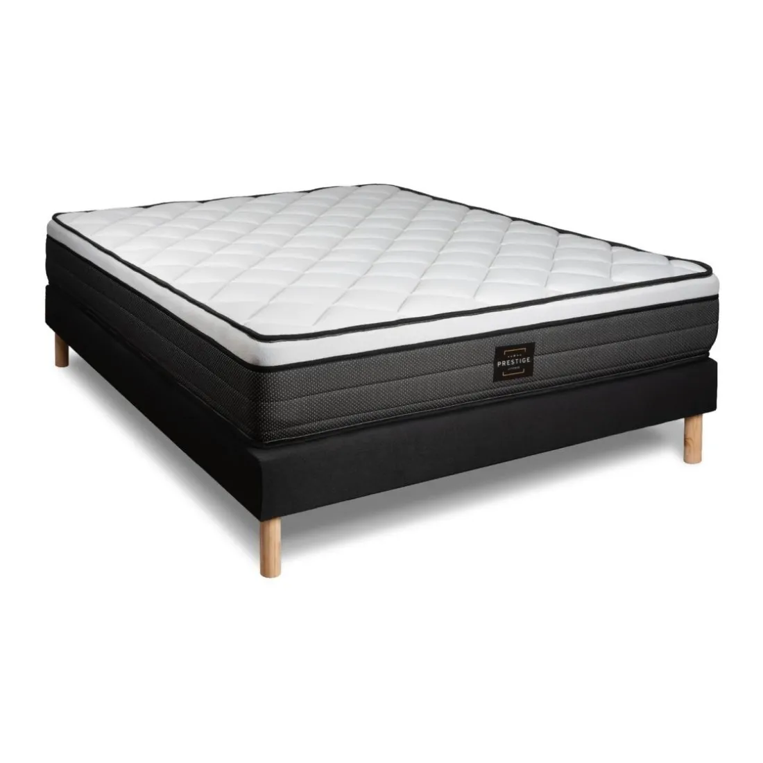 Pack Suite Ressorts ensaches, memoire de forme 5 zones sommier noir
