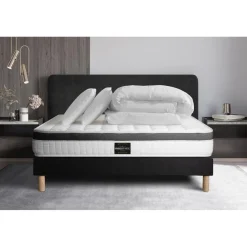Pack Superieur Memoire de forme 3 zones sommier noir