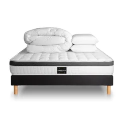 Pack Superieur Memoire de forme 3 zones sommier noir