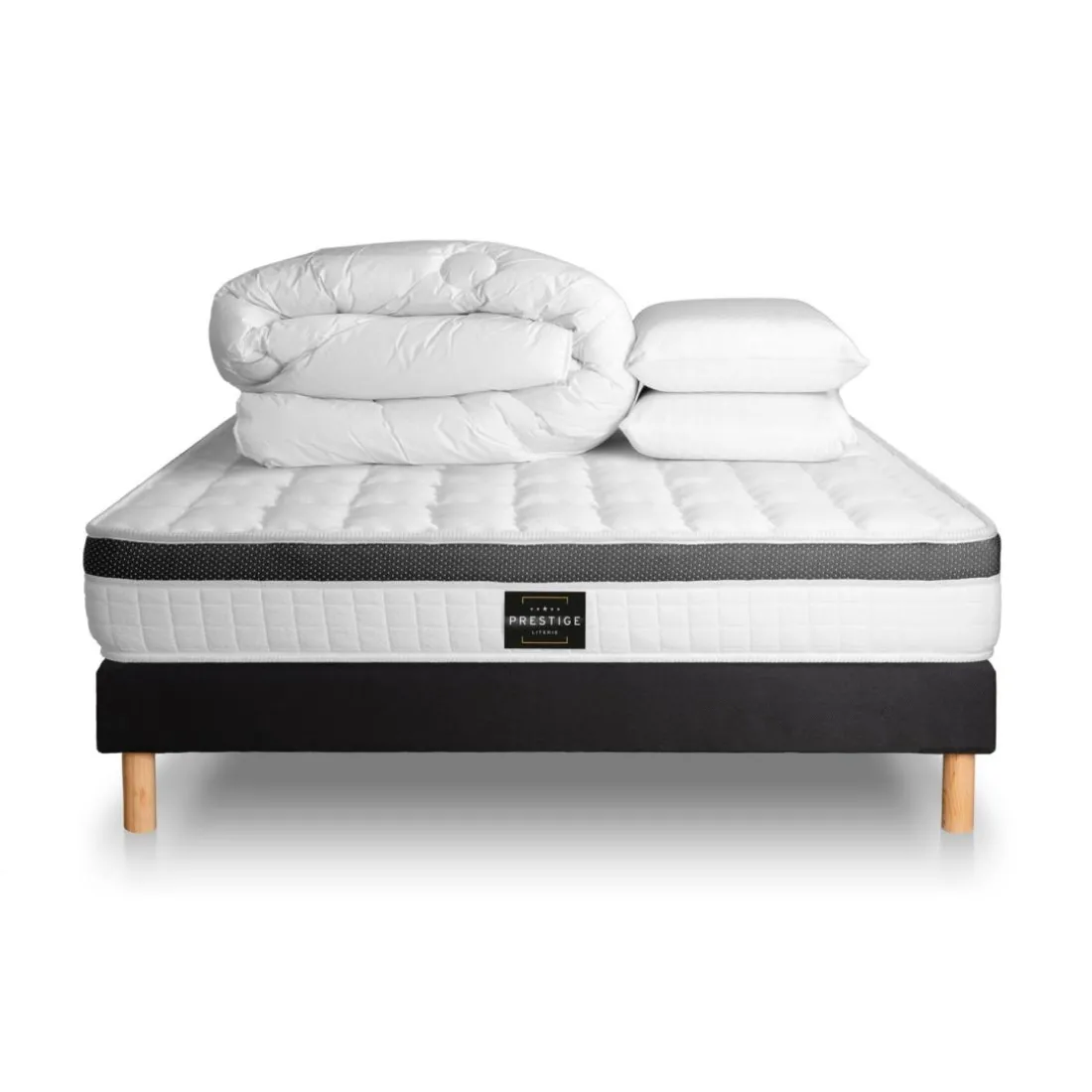 Pack Superieur Memoire de forme 3 zones sommier noir