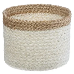 Panier Jute Herbier Marin Blanc x 3