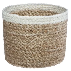 Panier Jute Herbier Marin Blanc x 3