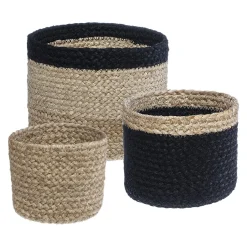Panier Jute Herbier Marin Noir