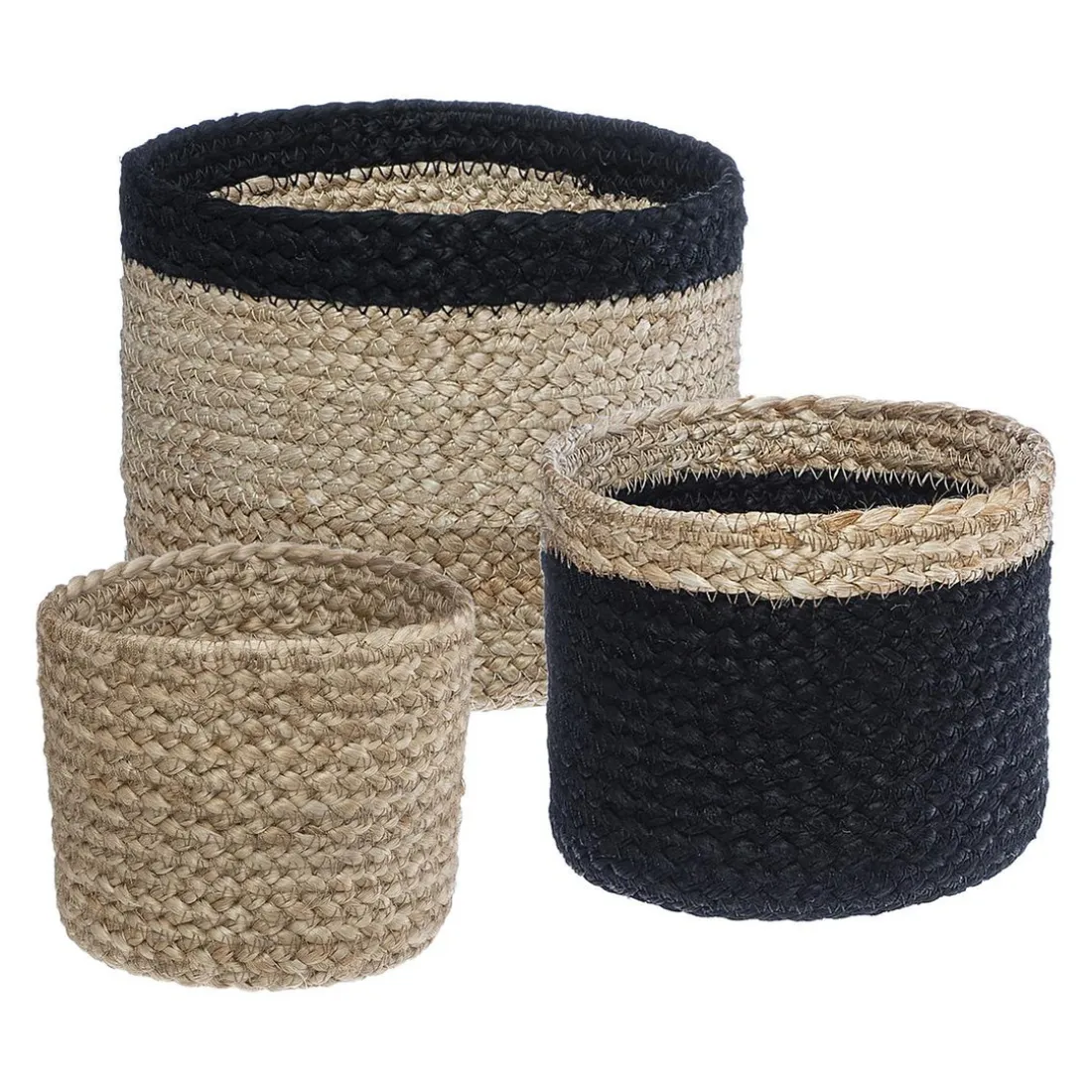 Panier Jute Herbier Marin Noir