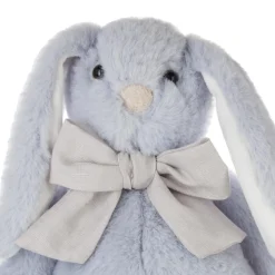 Peluche Lapin noeud H35 bleu