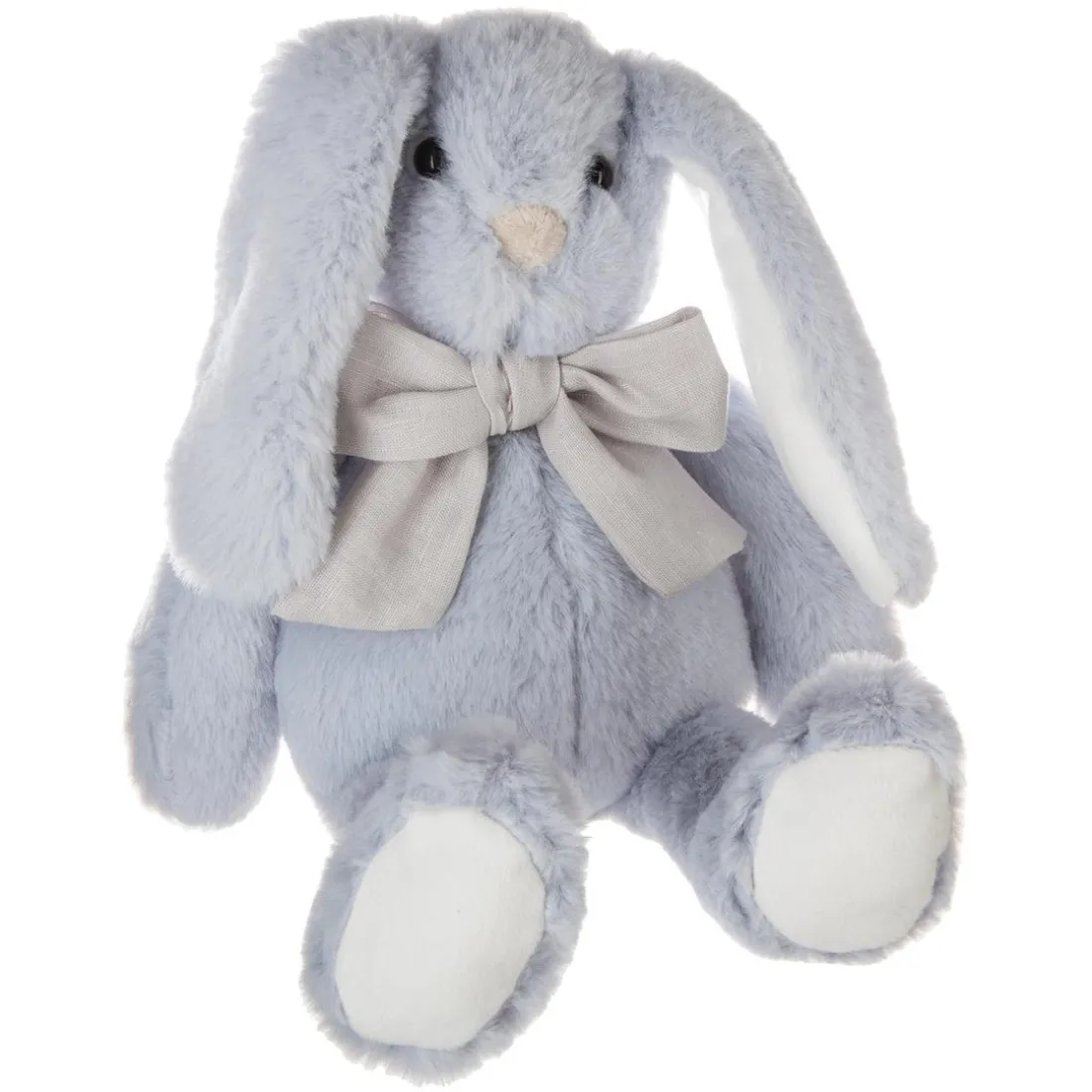 Peluche Lapin noeud H35 rose