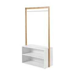 Penderie d'entrée avec rangement en bois Blanc