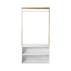 Penderie d'entrée avec rangement en bois Blanc