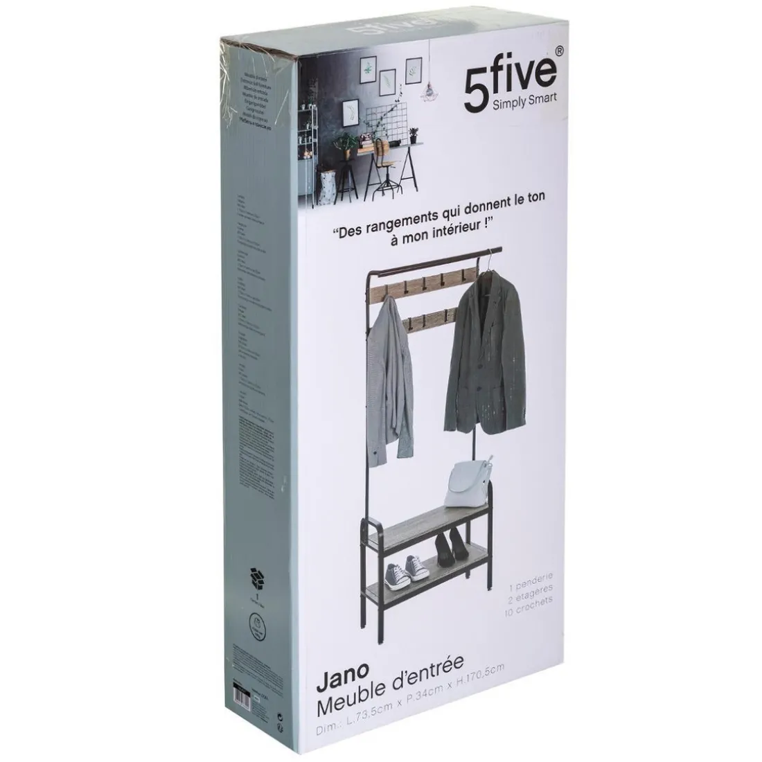 Penderie vestiaire 2 étagères