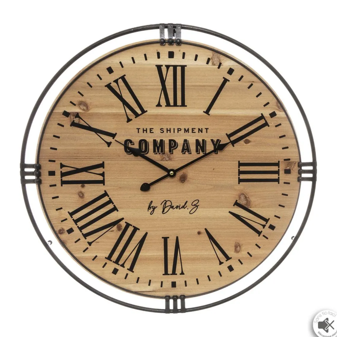 Pendule Silence Coloniale marron