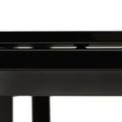 Petit bureau droit design 'XLINE' en verre noir