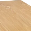 Petite table à diner carrée 'REGIS' en bois finition naturelle et fonte blanche
