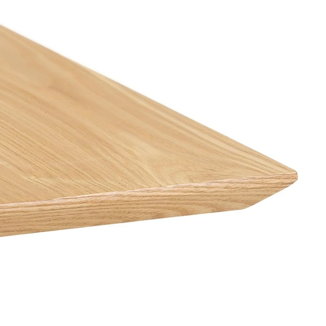 Petite table à diner carrée 'REGIS' en bois finition naturelle et fonte blanche