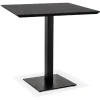 Petite table à diner carrée 'REGIS' en bois et fonte noire