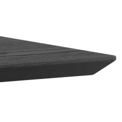 Petite table à diner carrée 'REGIS' en bois et fonte noire