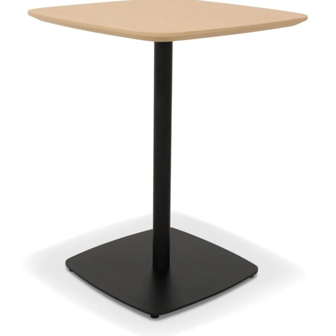 Petite table à diner 'PATATI' en bois finition naturelle et métal noir