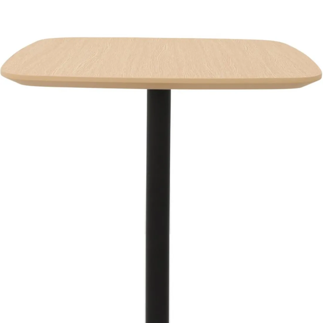 Petite table à diner 'PATATI' en bois finition naturelle et métal noir