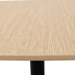 Petite table à diner 'PATATI' en bois finition naturelle et métal noir
