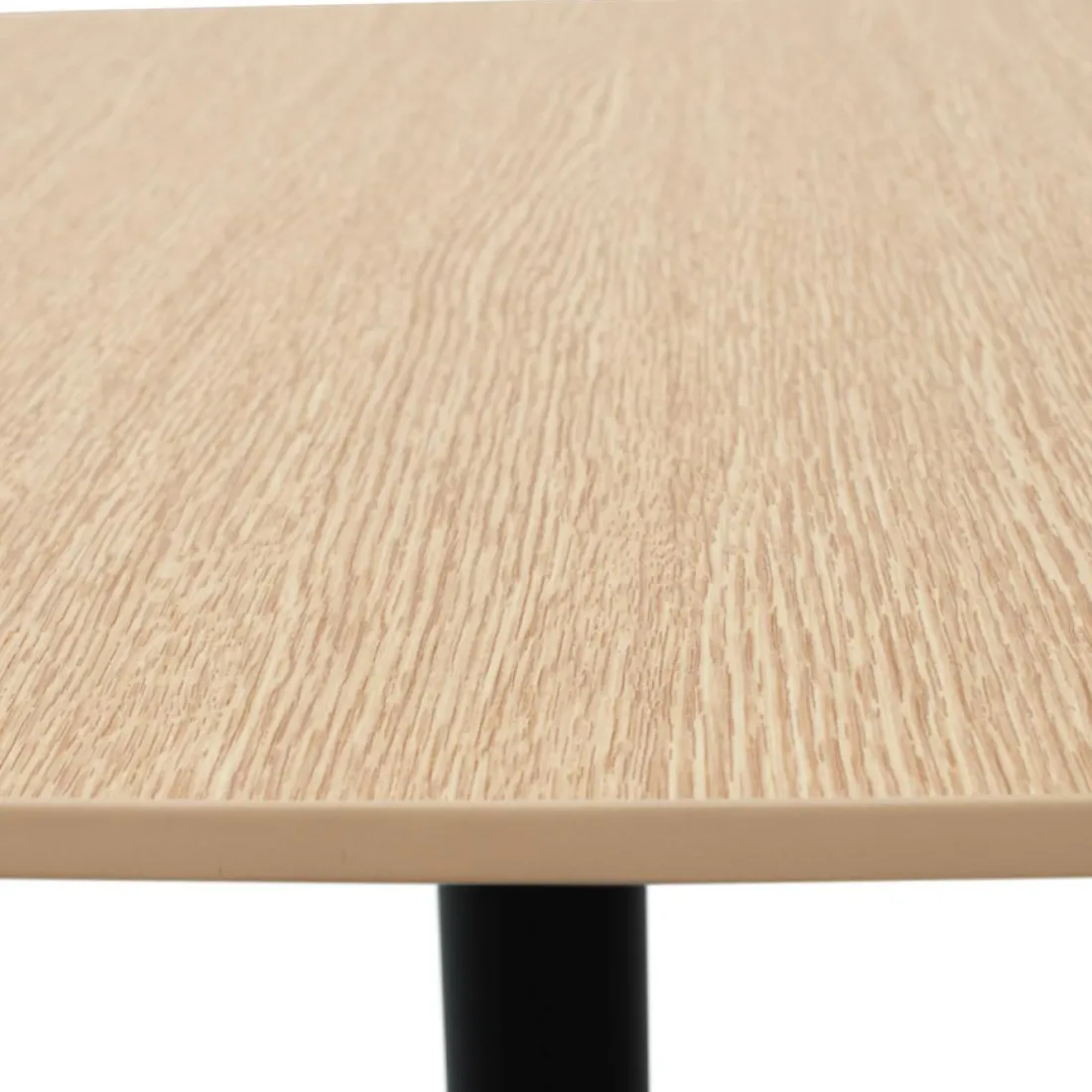 Petite table à diner 'PATATI' en bois finition naturelle et métal noir