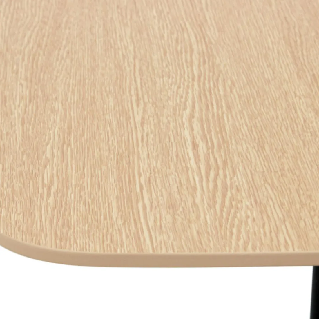 Petite table à diner 'PATATI' en bois finition naturelle et métal noir
